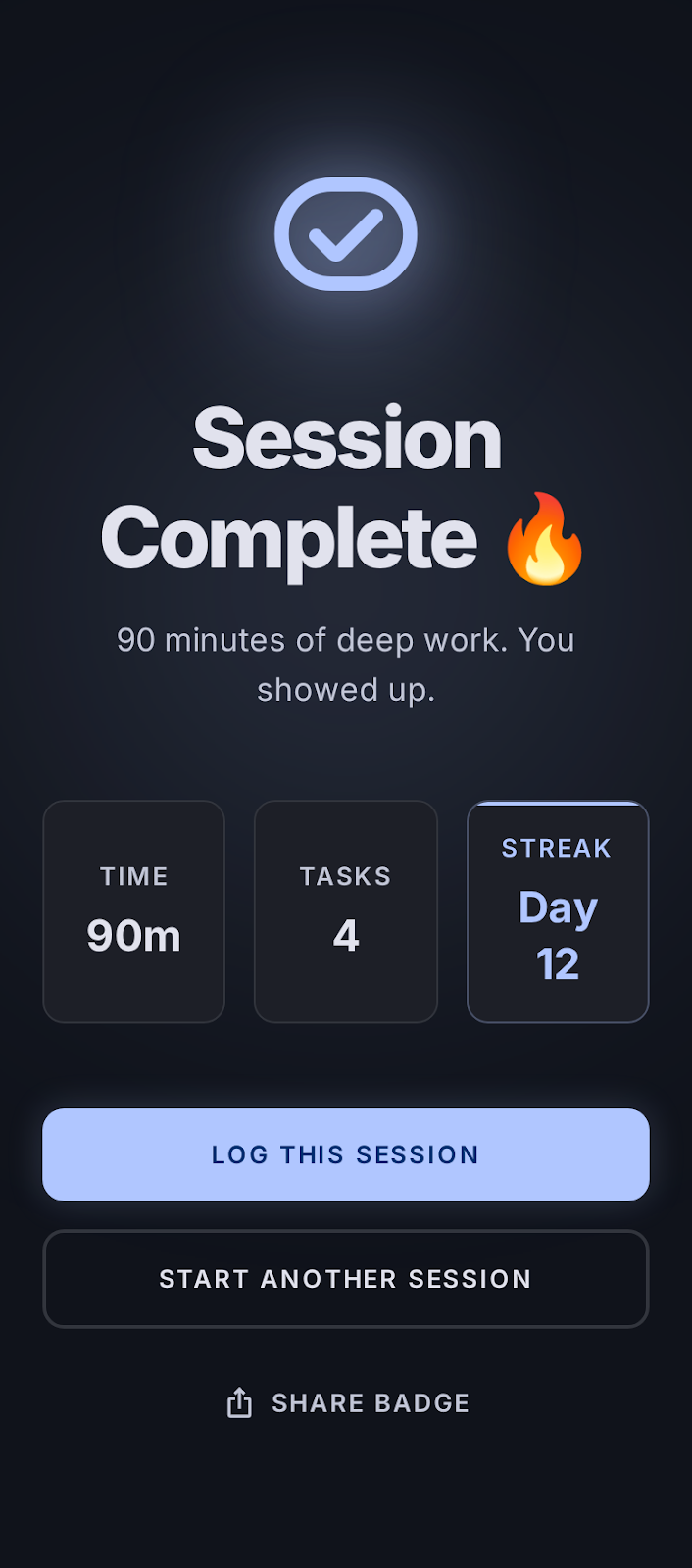 Focus Session Complete