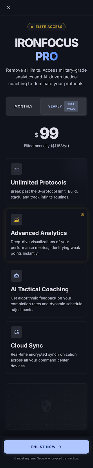 IronFocus Elite Access